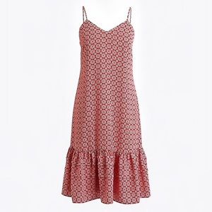 J. Crew A-line Printed Ruffle Hem Dress - SZ 4